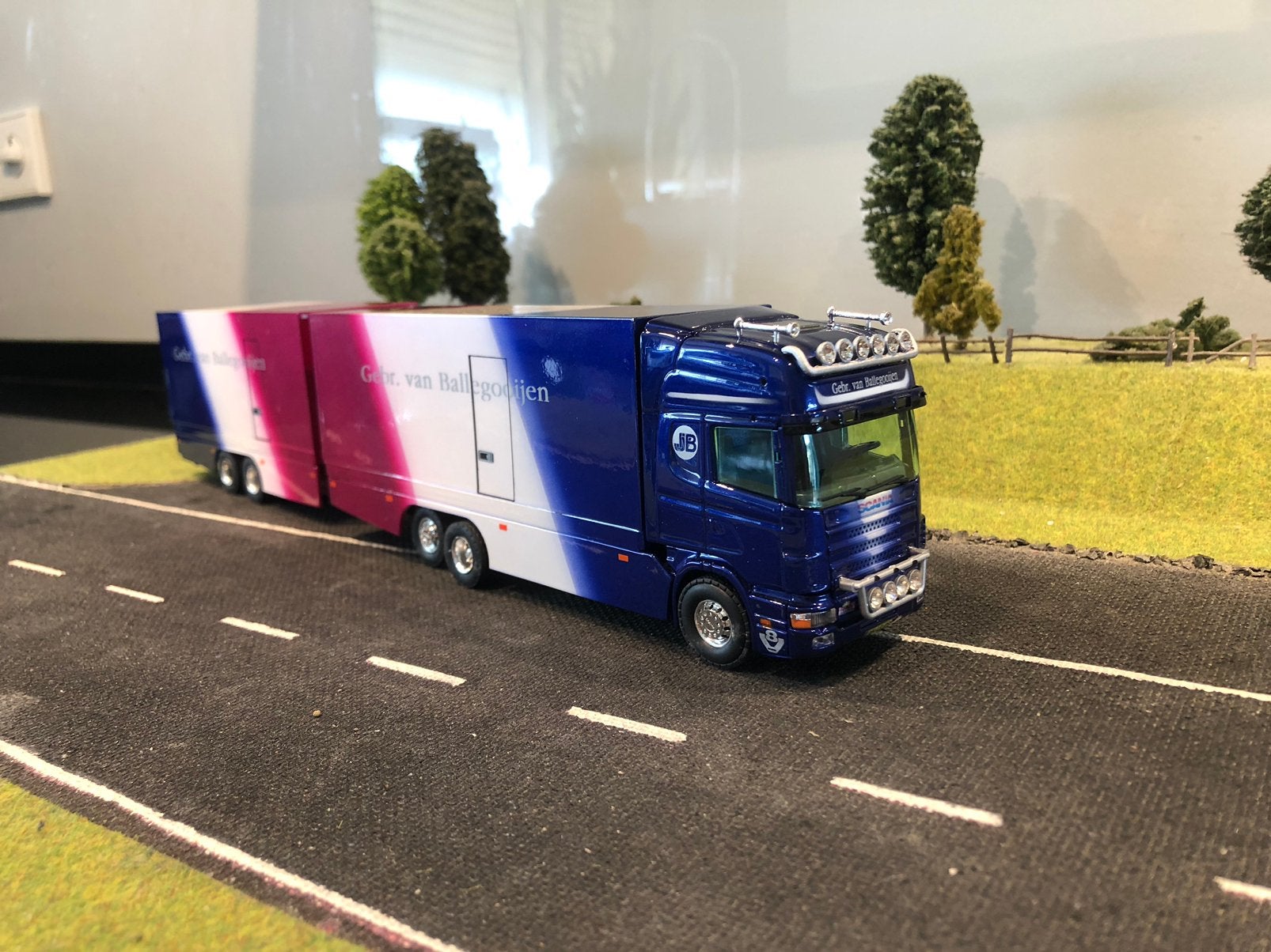 Scania 144 moterwagen met wipkar van Ballegooijen, Ophalen of Verzenden, Zo goed als nieuw, Bus of Vrachtwagen, Tekno