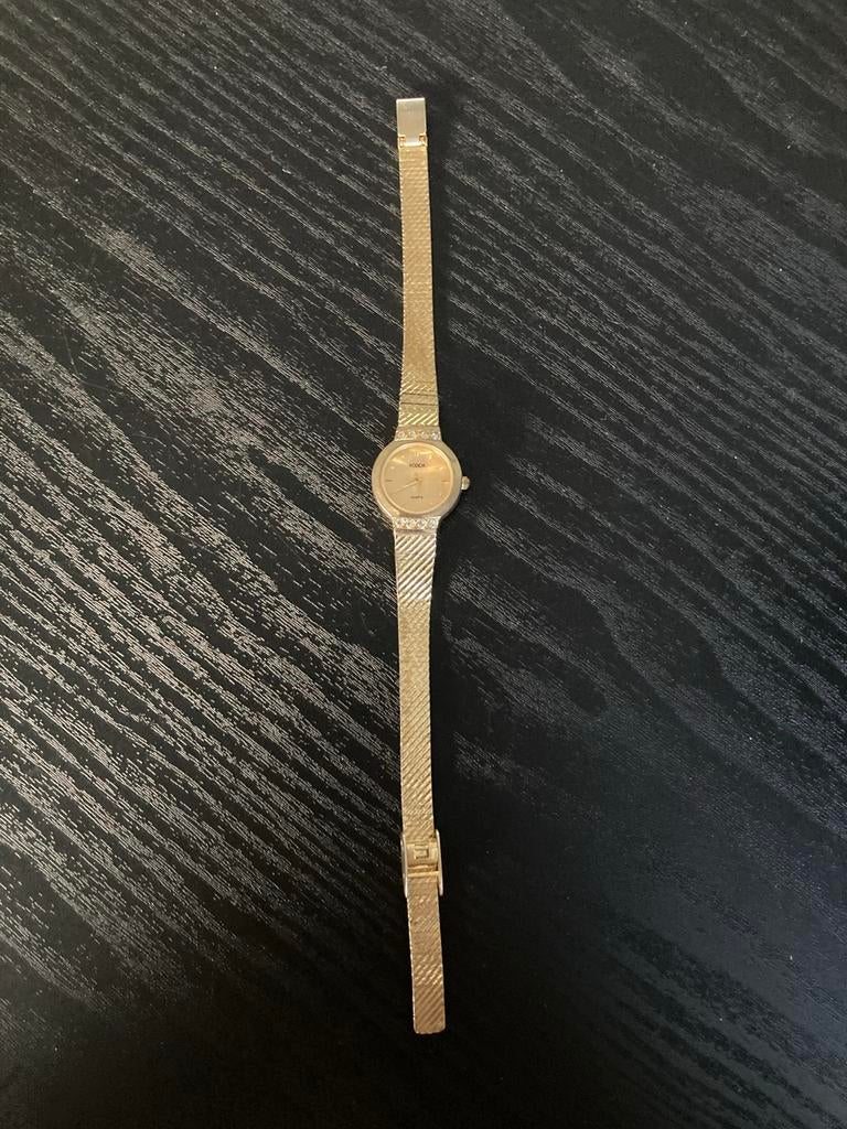 Rexxor Polshorloge met Strass - Goudkleurig, Sieraden, Tassen en Uiterlijk, Overige materialen, Gebruikt, Ophalen of Verzenden