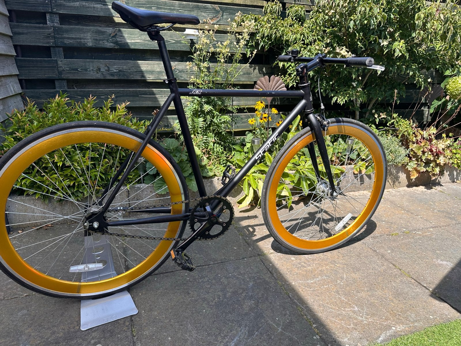 Static fiets Fixie single speed, Fietsen en Brommers, Gebruikt, Velgrem, 53 tot 57 cm, Ophalen