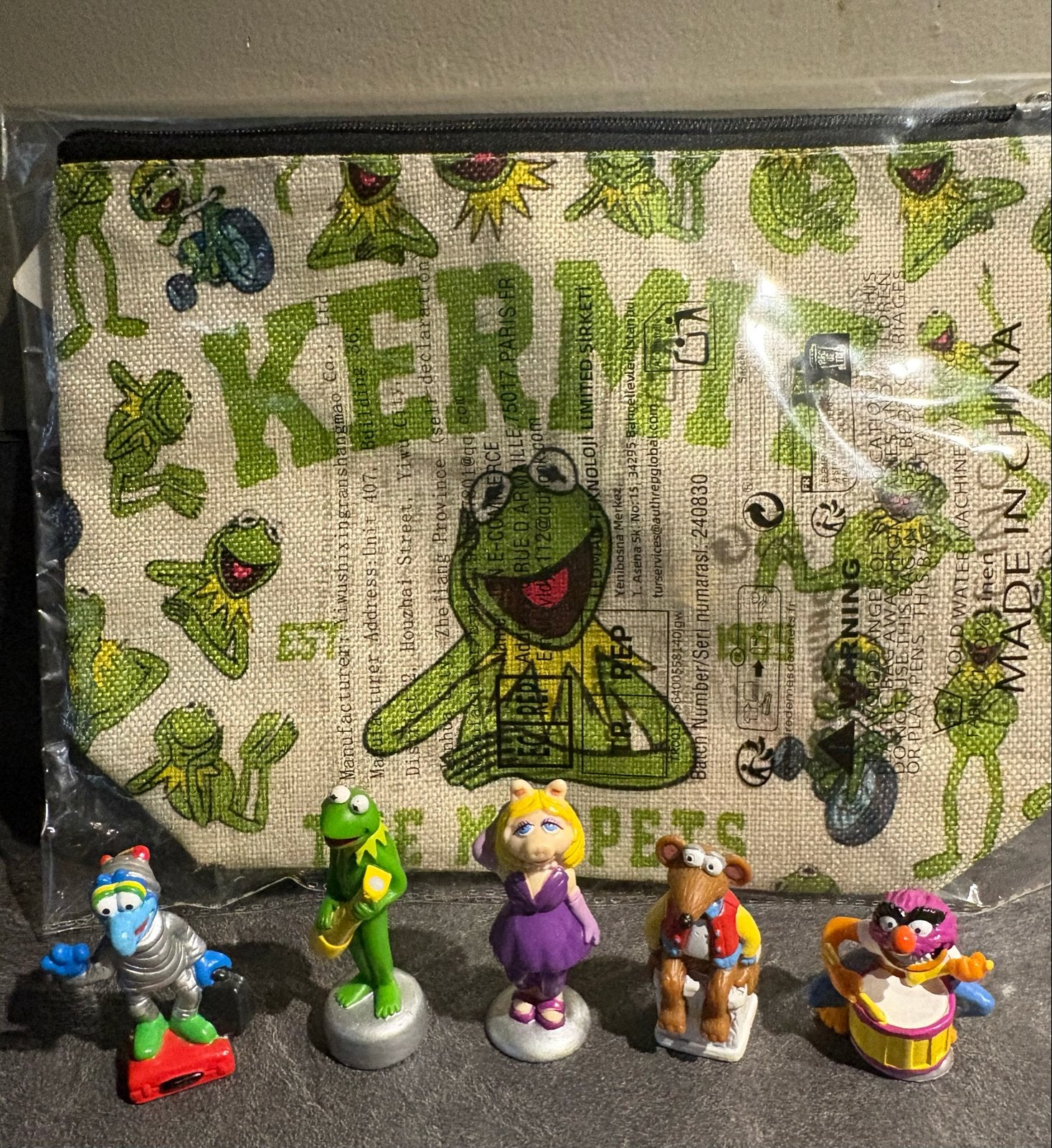 Muppets Figuren Set met Kermit de Kikker Toilettas, Verzamelen, Verzenden, Zo goed als nieuw