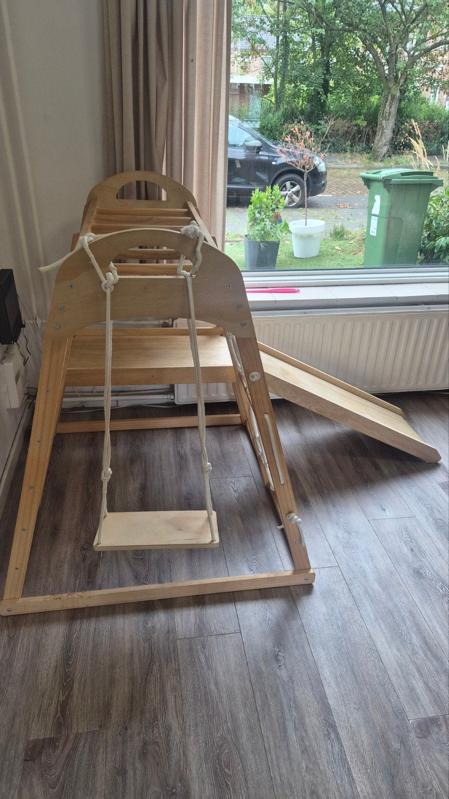 Indoor klimtoestel met glijbaan en schommel, Kinderen en Baby's, Ophalen, Gebruikt