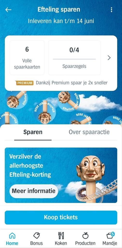 Albert Heijn Efteling spaarkaarten, Verzenden