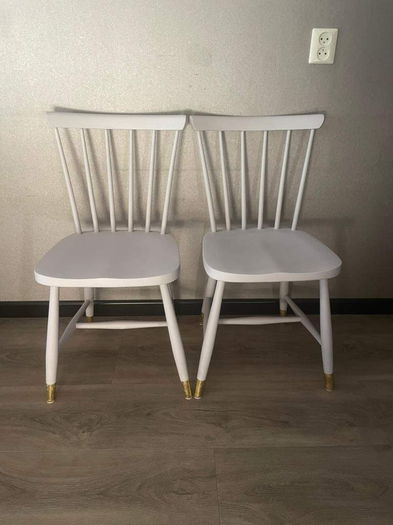 Scandinavische spijlen stoelen set 2 eetkamerstoelen, Ophalen, Twee, Overige kleuren, Hip modern hedendaags