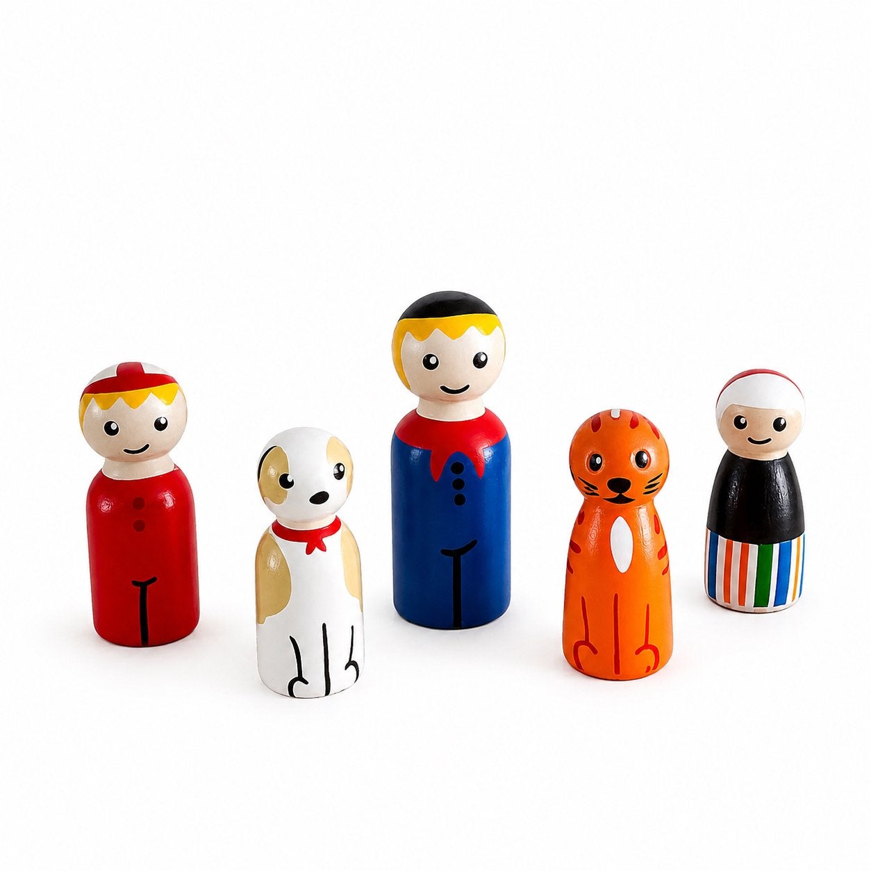 Houten Boer Boris pegdolls, Kinderen en Baby's, Overige typen, Nieuw, Ophalen of Verzenden, Mies en Hout