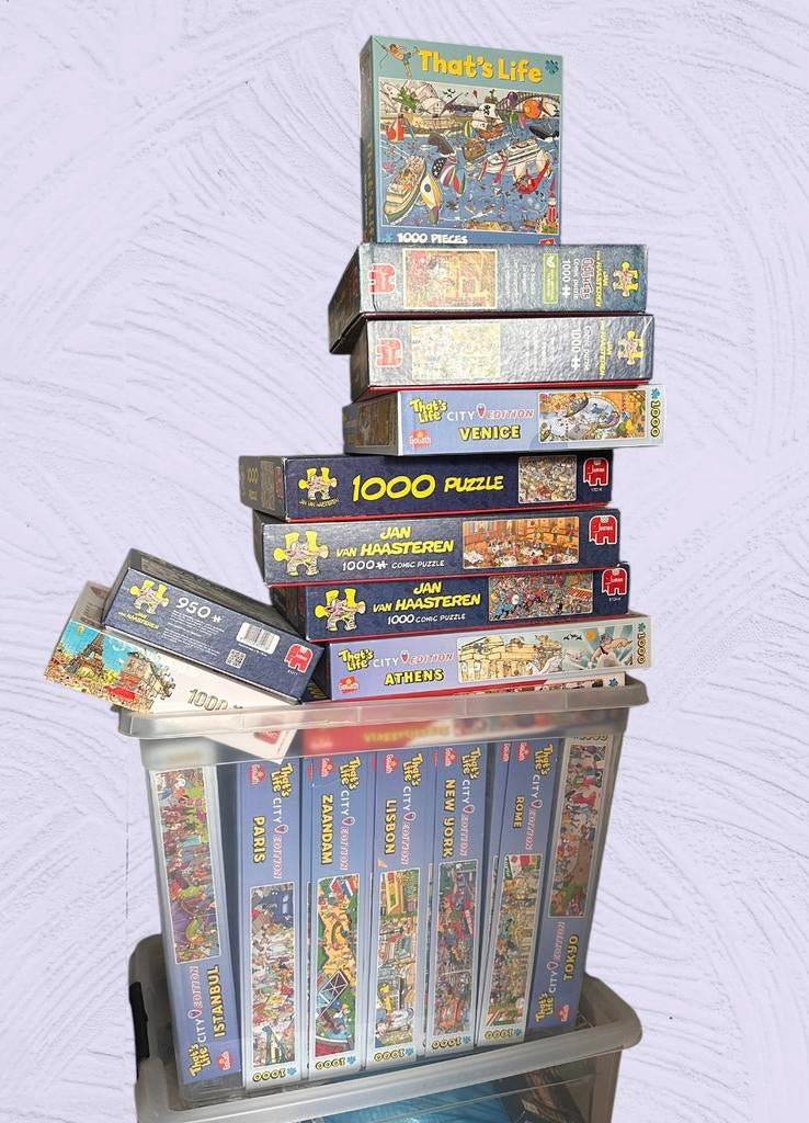 Puzzels 18 stuks voor €45,00, Ophalen, 500 t/m 1500 stukjes, Zo goed als nieuw, Legpuzzel