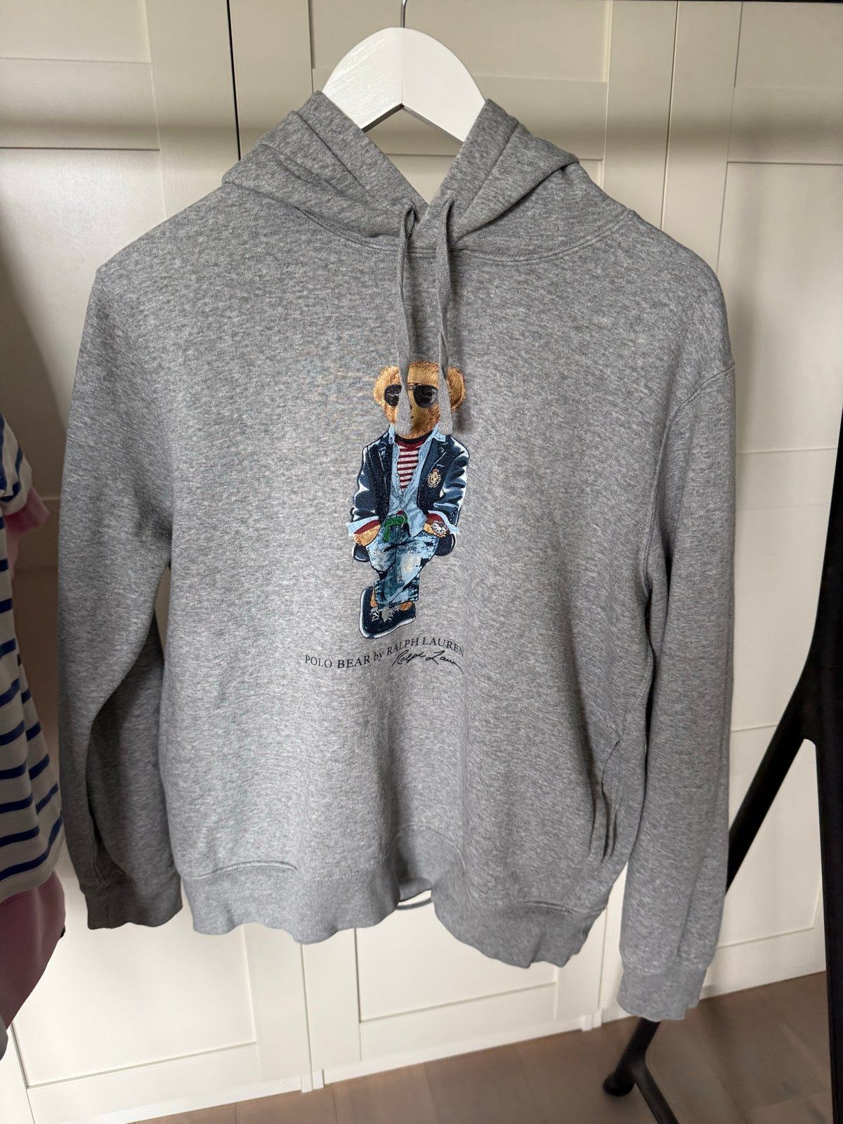 Ralph Lauren Polo Bear Hoodie Grijs Heren Maat M, Kleding | Heren, Truien en Vesten, Ophalen of Verzenden, Gedragen, Grijs, RALPH LAUREN