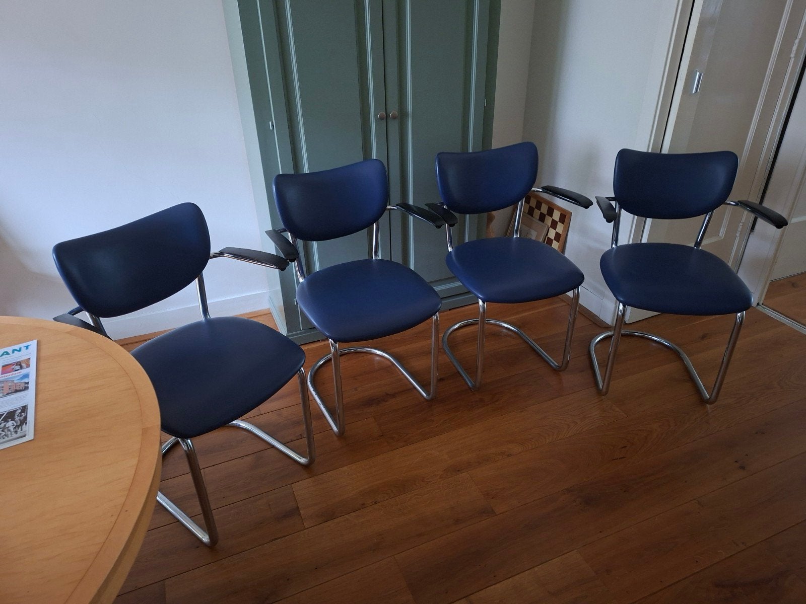 Gispen / de Wit 3011 4 stuks, Huis en Inrichting, Stoelen, Gebruikt, Ophalen of Verzenden, Vier, Metaal