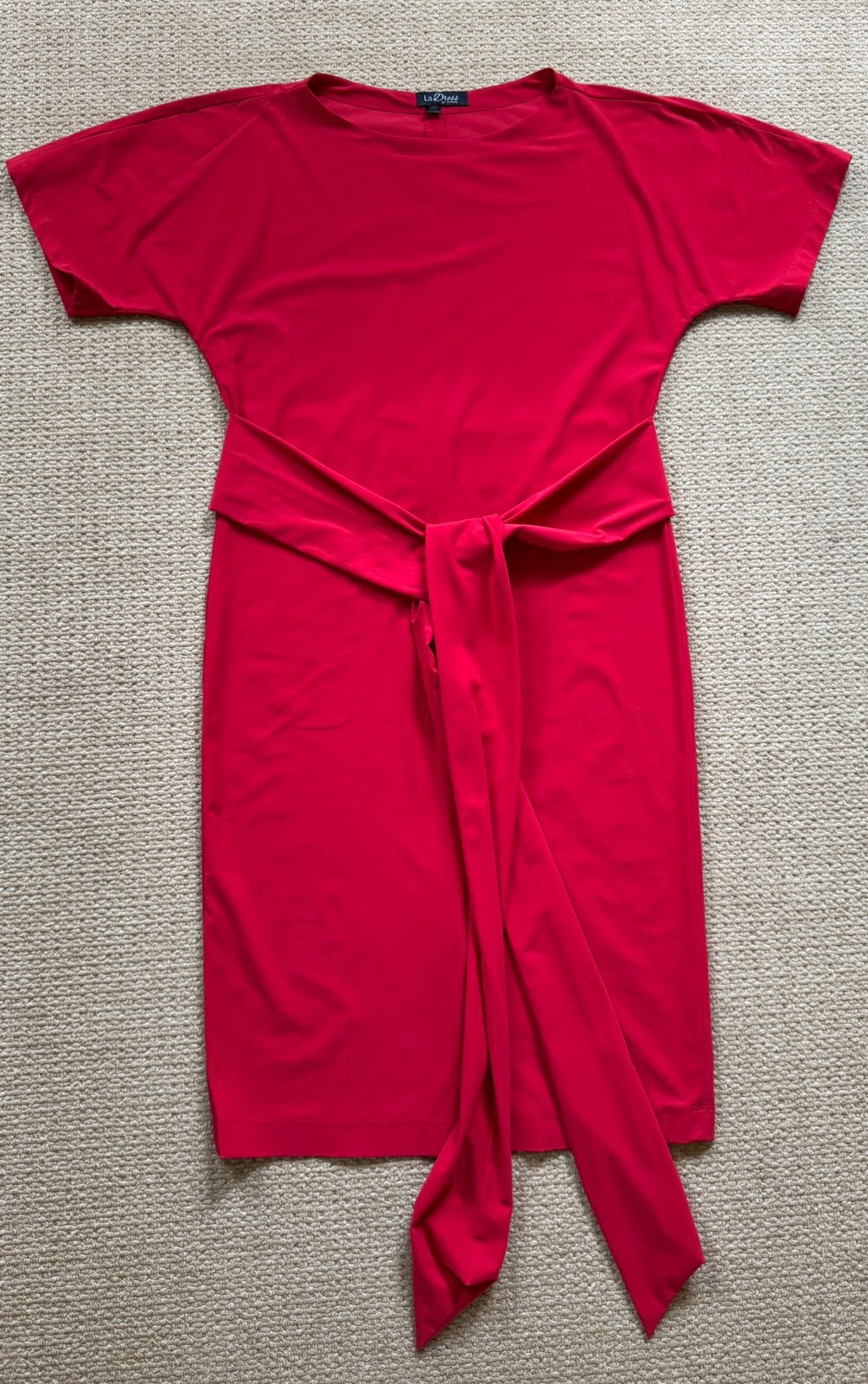 La Dress jurk korte mouw rood XXS, Kleding | Dames, Jurken, Zo goed als nieuw, Maat 34 (XS) of kleiner, Rood, Knielengte, Ophalen of Verzenden