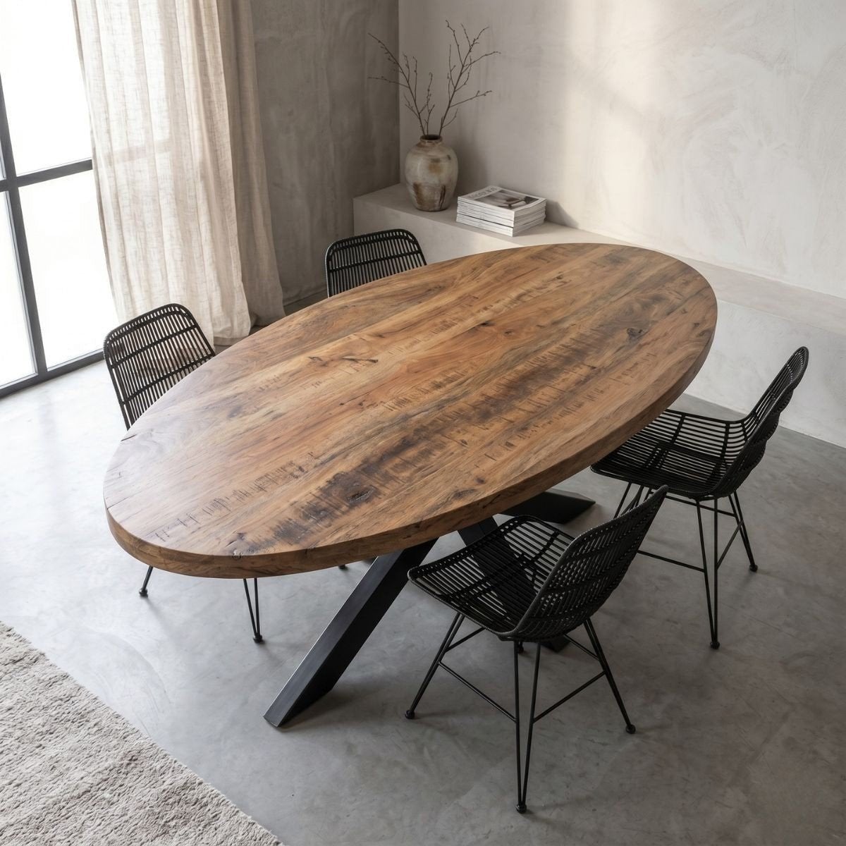 Mamgohouten tafel 240x110, Huis en Inrichting, Tafels | Eettafels, Ophalen, 200 cm of meer, 50 tot 100 cm, Zo goed als nieuw