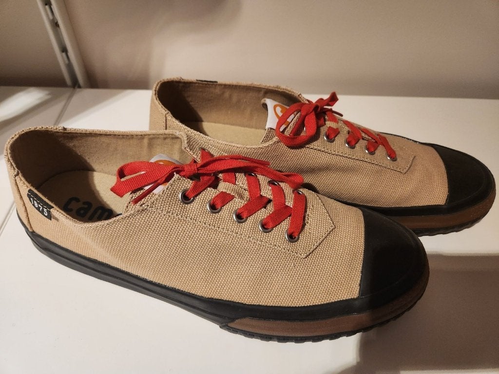 Camper Camaleon 1975 sneakers khaki, maat 43, vrijwel nieuw, Overige kleuren, Camper, Ophalen of Verzenden, Sneakers of Gympen