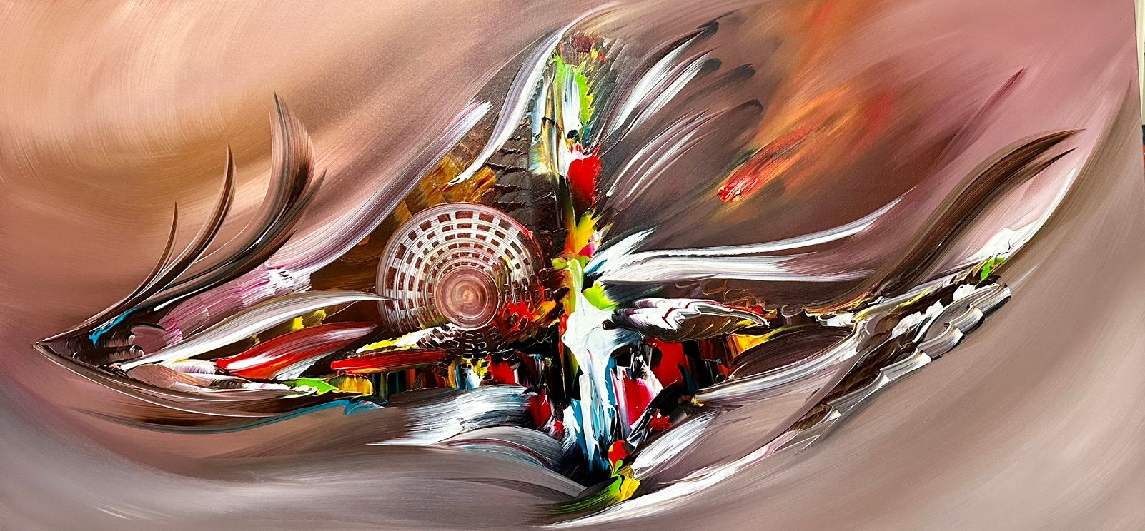 Gena G.- Abstract “Energie “- Handgeschilderd- Uniek- XXXL, Ophalen of Verzenden