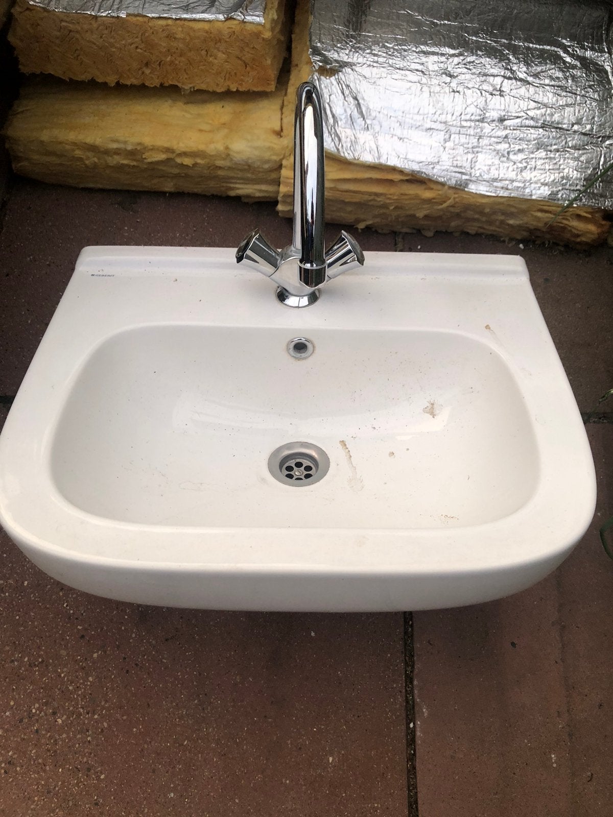 Wasbak wastafel geberit, Huis en Inrichting, Badkamer | Badkamermeubels, Zo goed als nieuw, Minder dan 100 cm, Wasbak of Wastafel