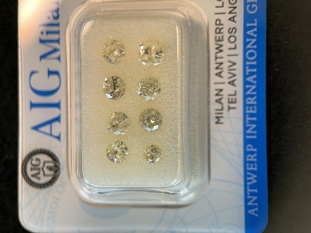 AIG Milan Diamanten - 1.59 Ct. Mix Licht Geel (1425), Sieraden, Tassen en Uiterlijk, Ophalen of Verzenden, Nieuw