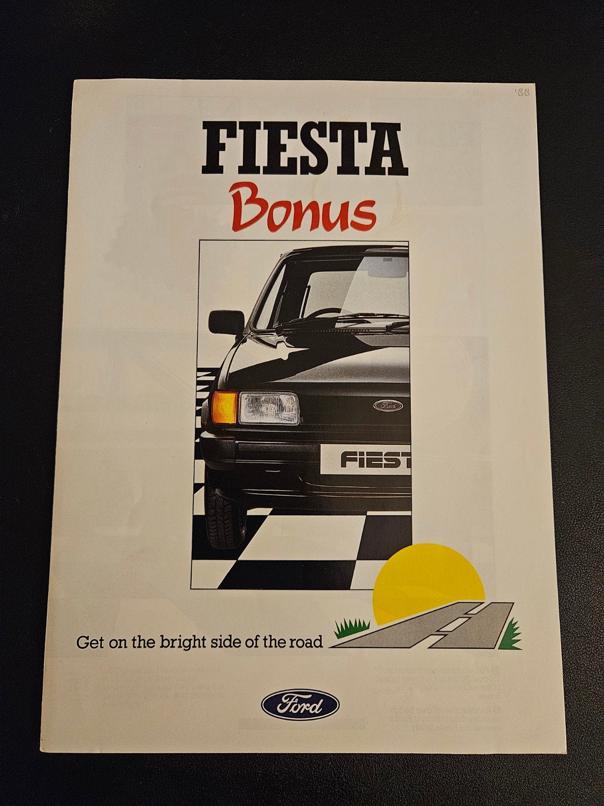 Brochure Ford Fiesta Bonus 1988 UK, Ophalen of Verzenden, Zo goed als nieuw, Ford