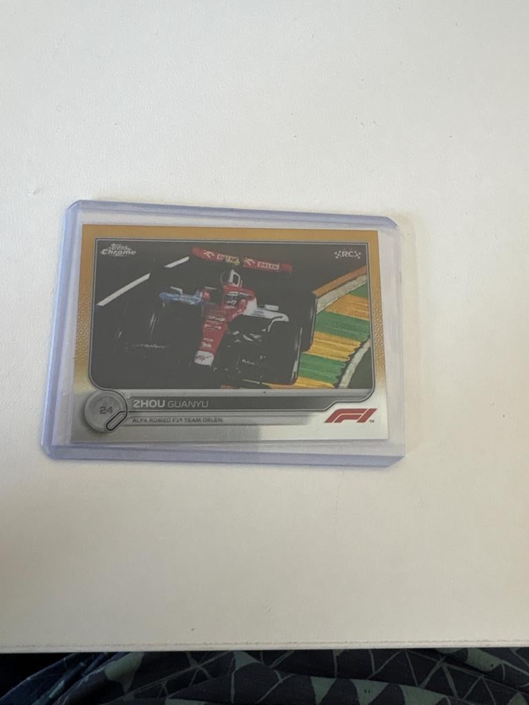Zhou Guanyu Topps Chrome F1 BV Rookie Kaart 38/50, Ophalen of Verzenden, Zo goed als nieuw, Formule 1
