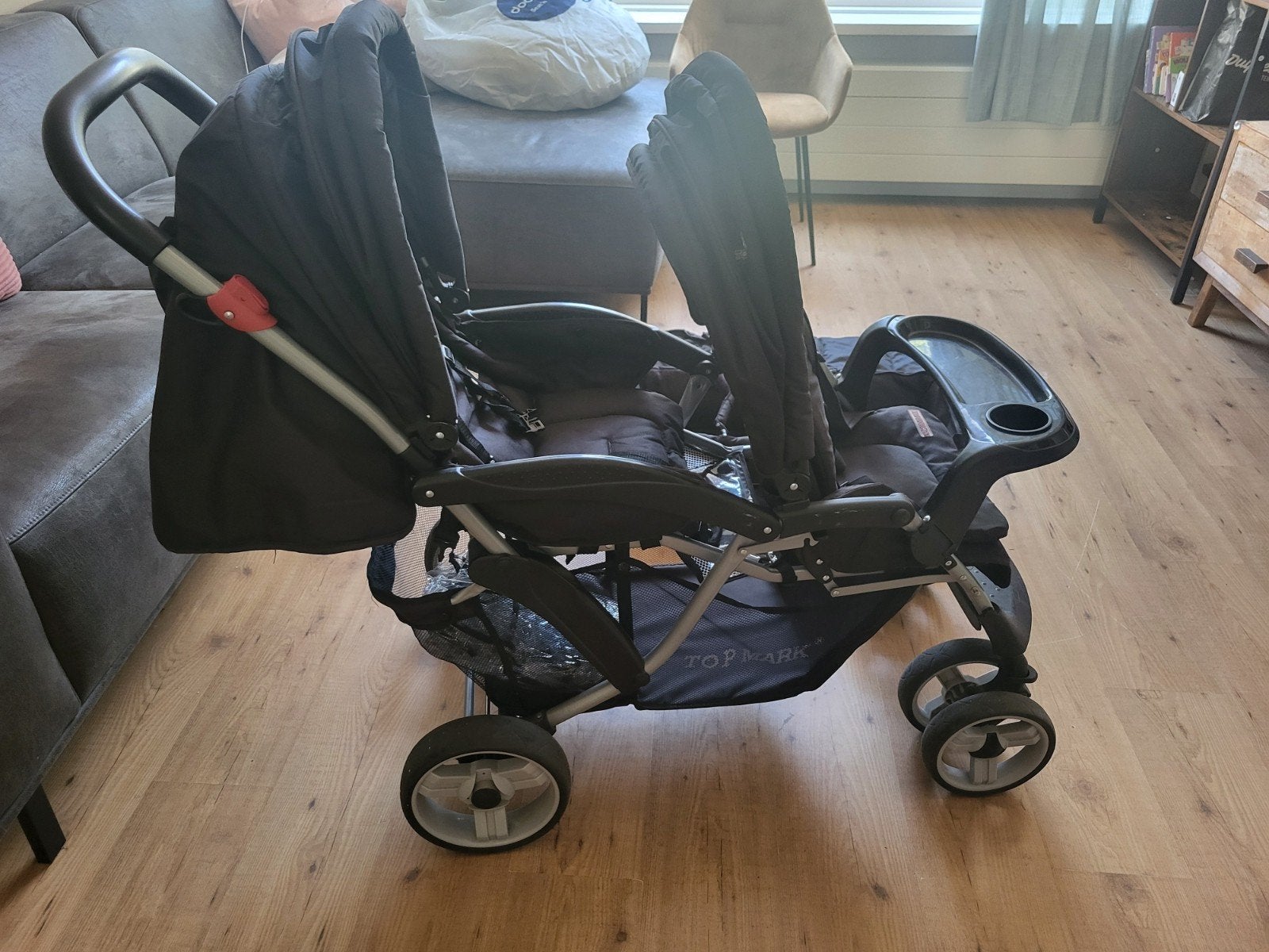 Topmark Duo Buggy incl. Reiswieg en Regenhoes, Gebruikt, Duowagen, Ophalen, Kinderwagen