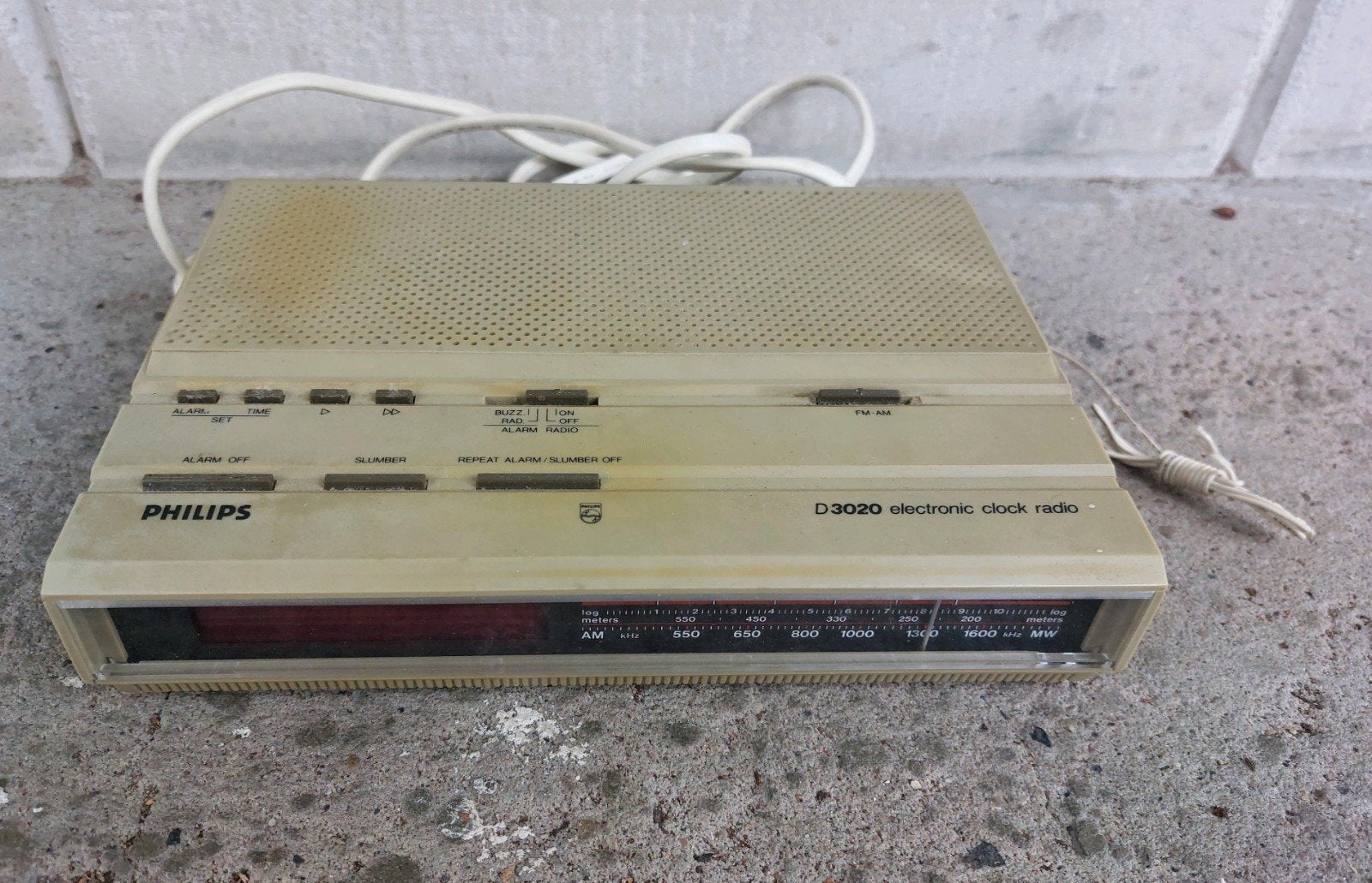 Vintage Philips D3020 Electronic Radio Wekkerradio, Ophalen of Verzenden, Gebruikt