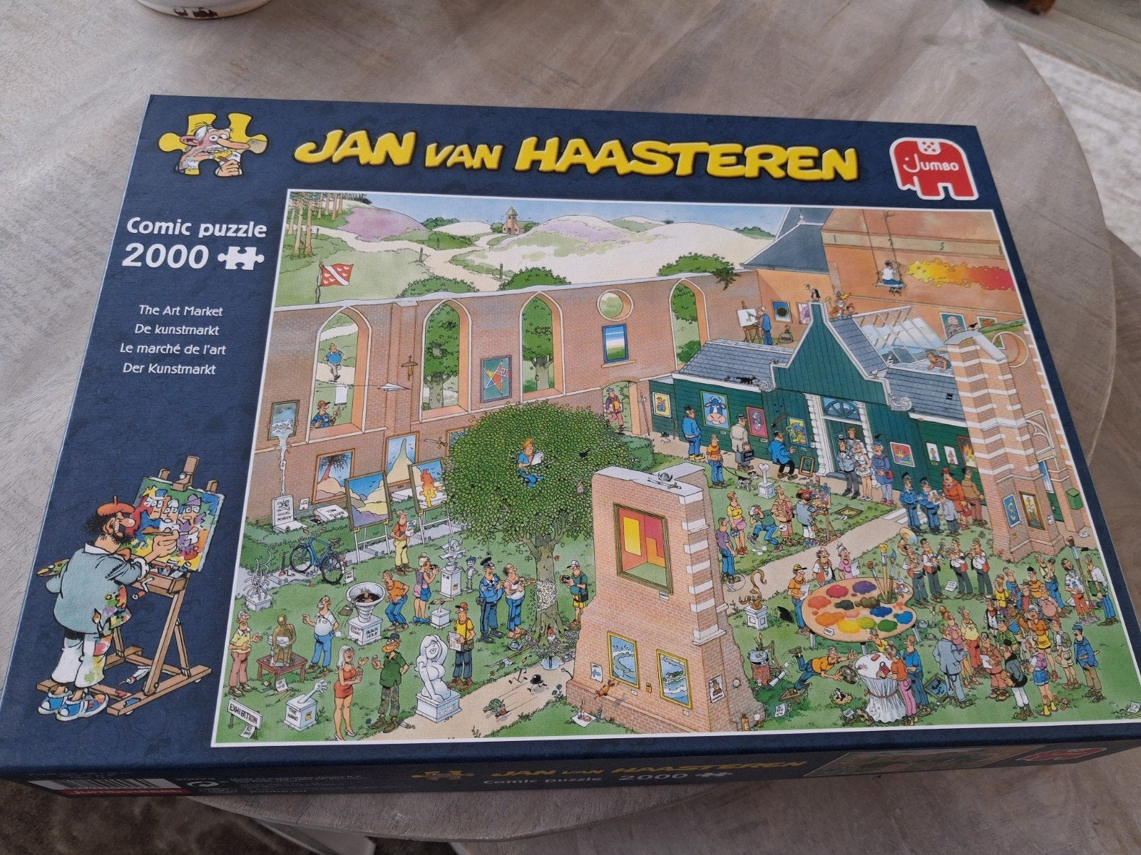 Jan van Haasteren De Kunstmarkt 2000 stukjes, Ophalen of Verzenden, Meer dan 1500 stukjes, Zo goed als nieuw, Legpuzzel