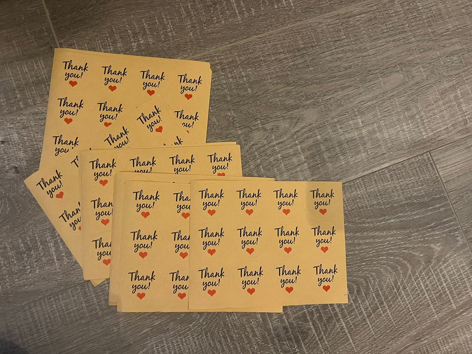 210 thank you stickers - bedankje - bruiloft, Ophalen of Verzenden, Nieuw, Sticker