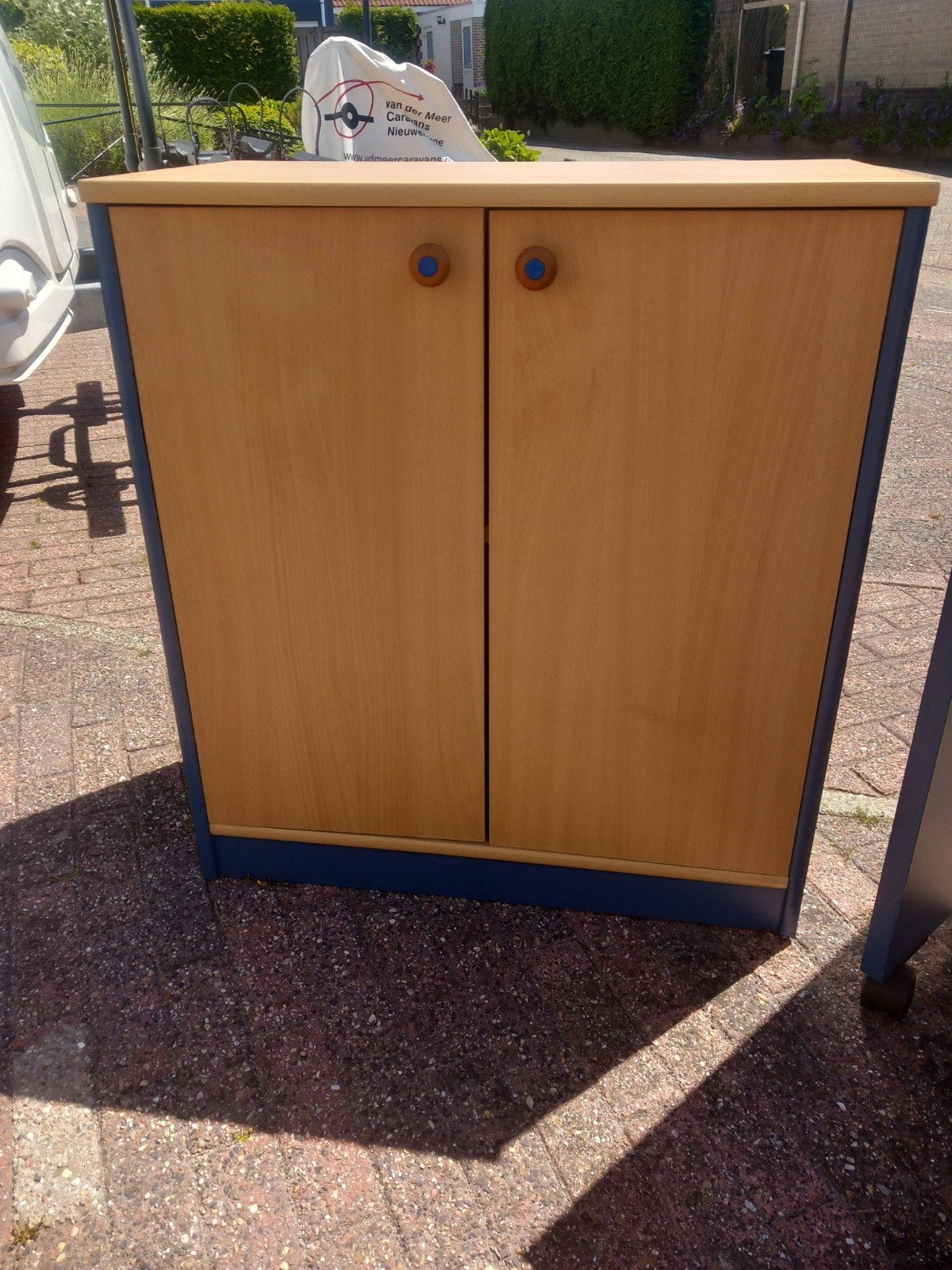 Bureau en bureaukast, Huis en Inrichting, Bureaus, Zo goed als nieuw, Kinderbureau, Modern, Spaanplaat of MDF, Blauw, Ophalen