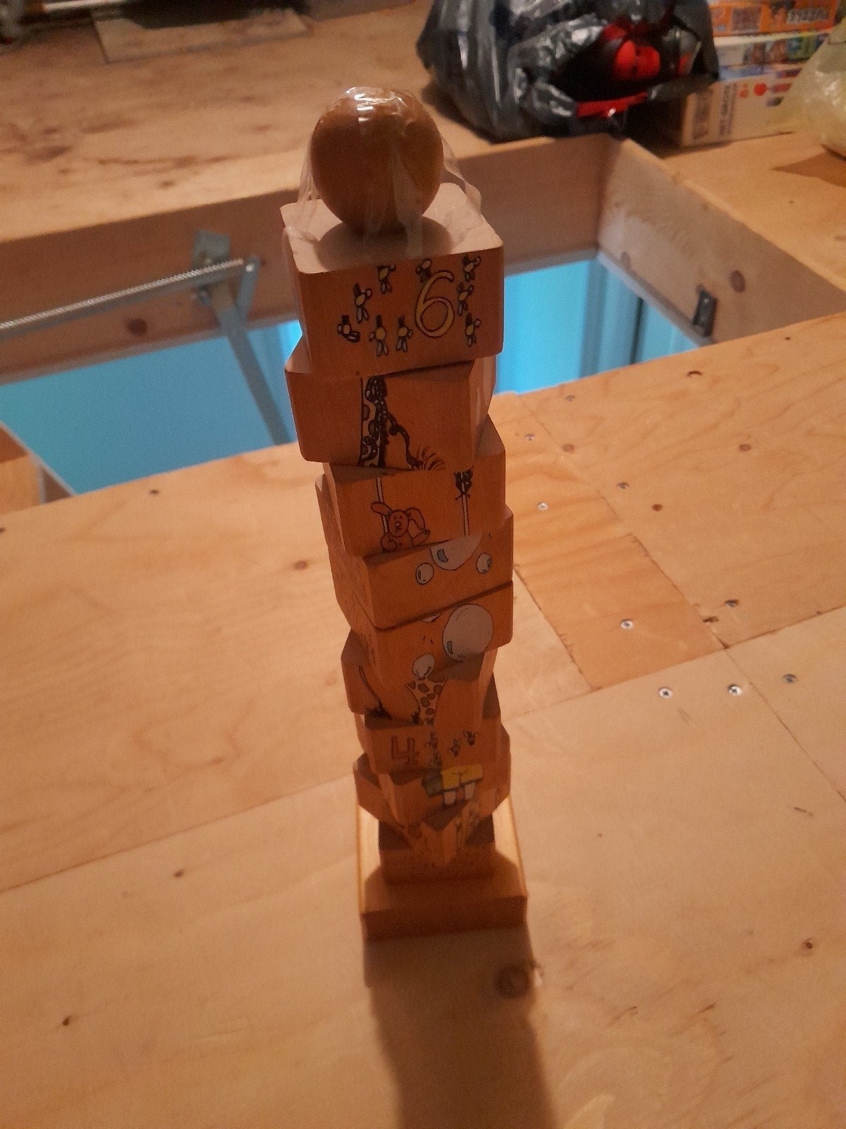 Leuk kinderspeelgoed: puzzelmat en stapelblokken, Ophalen of Verzenden, Gebruikt, Jongen of Meisje