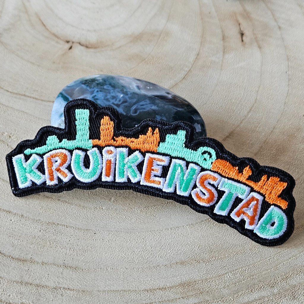 Strijk embleem Iron on Patch applicatie Kruikenstad skyline, D, Nieuw, Ophalen of Verzenden, D