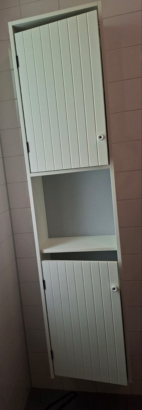 Ikea witte badkamerkast met vakken, Ophalen, (Half)hoge kast, Minder dan 50 cm, 150 tot 200 cm