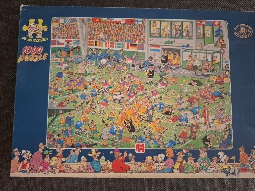 Jan van Haasteren Voetbalkampioenschappen 1000stukjes, Ophalen, 500 t/m 1500 stukjes, Zo goed als nieuw, Legpuzzel