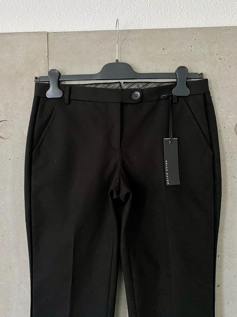 H954 Nieuw: Brian Dales: maat 40=M broek pantalon zwart, Zwart, Ophalen of Verzenden, Zo goed als nieuw, Lang