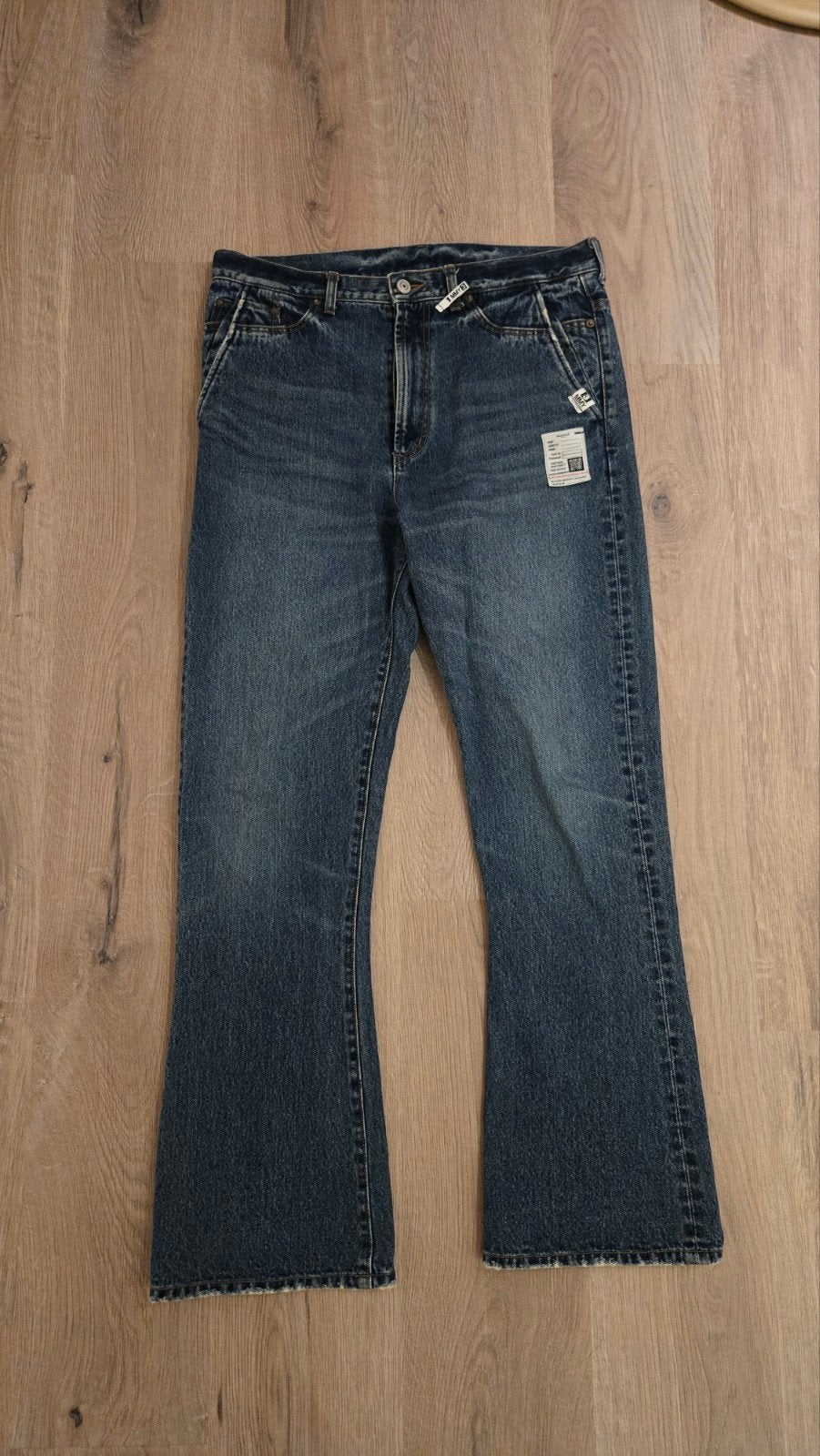 Maison Mihara Yasuhiro flared jeans IT 48, Kleding | Heren, Spijkerbroeken en Jeans, Ophalen of Verzenden, Zo goed als nieuw, Blauw
