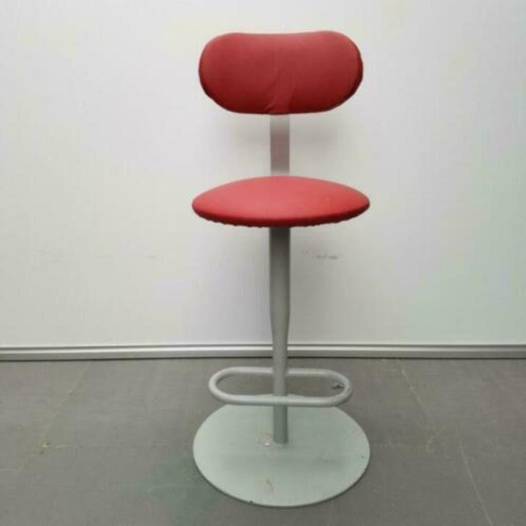 2x Alias design hoge krukken / barkrukken rood kunstleer, Ophalen, Draaibaar, 60 tot 90 cm, Gebruikt