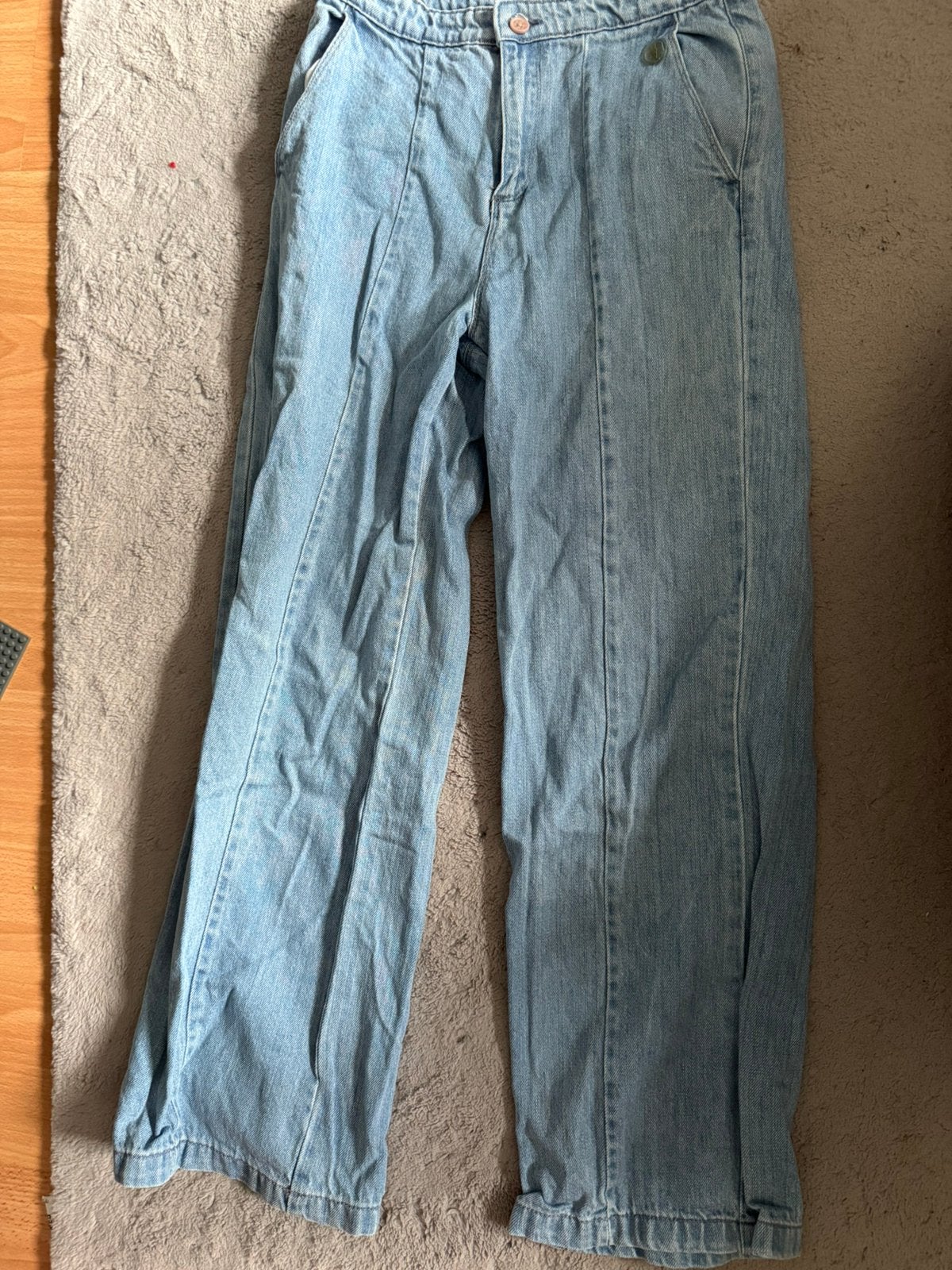 Blauwe spijkerbroek met wijde pijpen, Ophalen, Zo goed als nieuw, Meisje, Broek