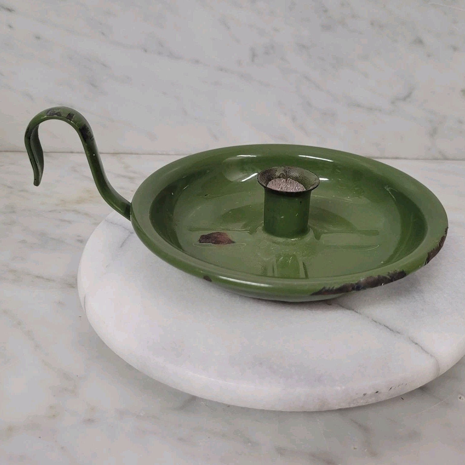 Groene emaille blaker., Verzenden, Overige materialen