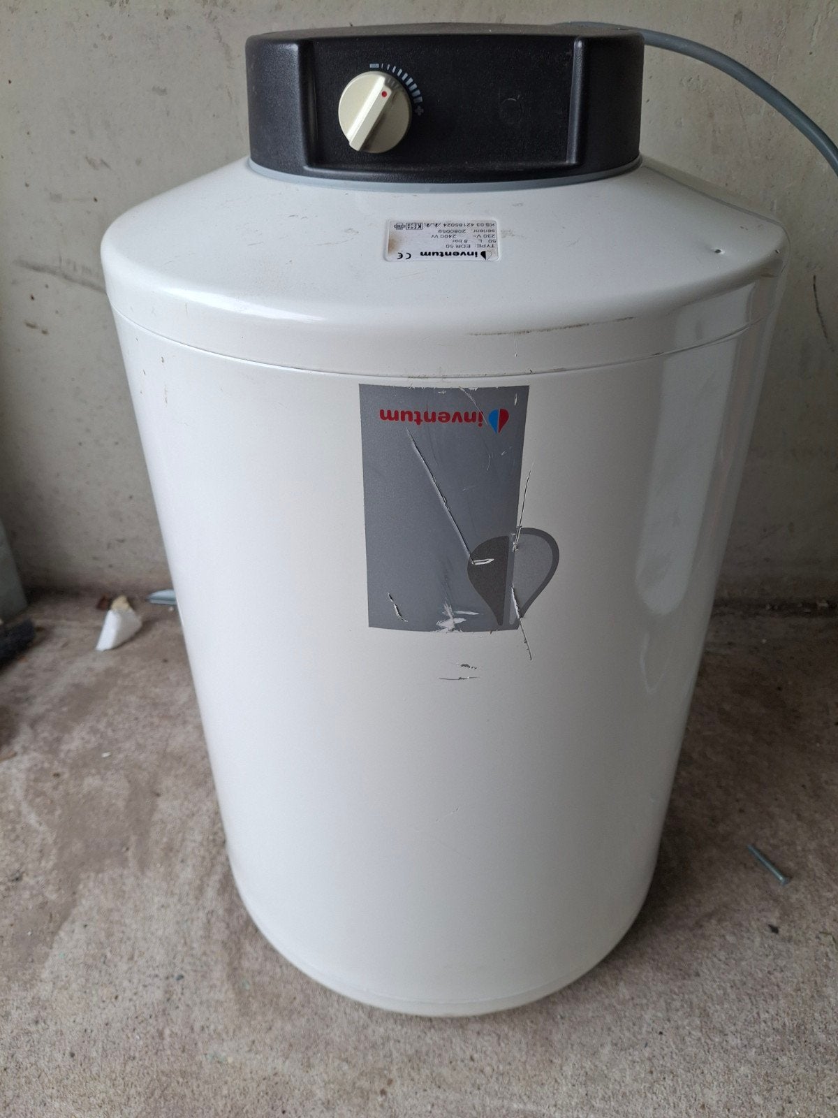 Inventum EDR50 / 2400W, 20 tot 100 liter, Ophalen, Gebruikt, Boiler