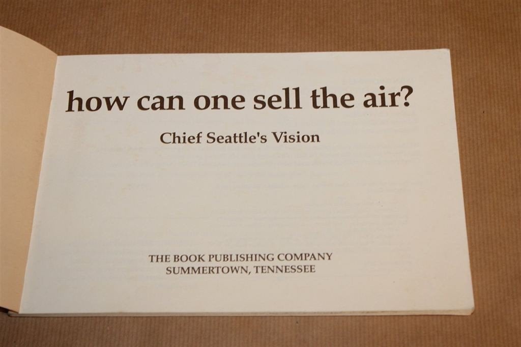 Hoe Kan Men Lucht Verkopen — De Visie van Chief Seattle [EN], Boeken, Ophalen of Verzenden, Gelezen, Wereld