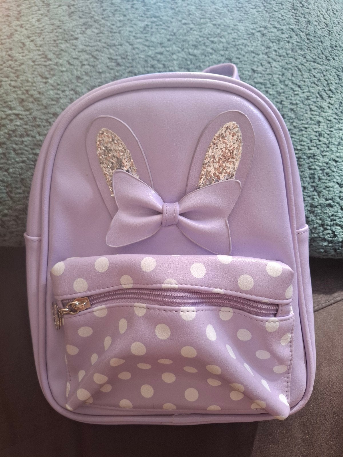Schattig lila meisjes rugzakje met glitter oortjes, Overige merken, Minder dan 30 cm, Nieuw, Ophalen of Verzenden