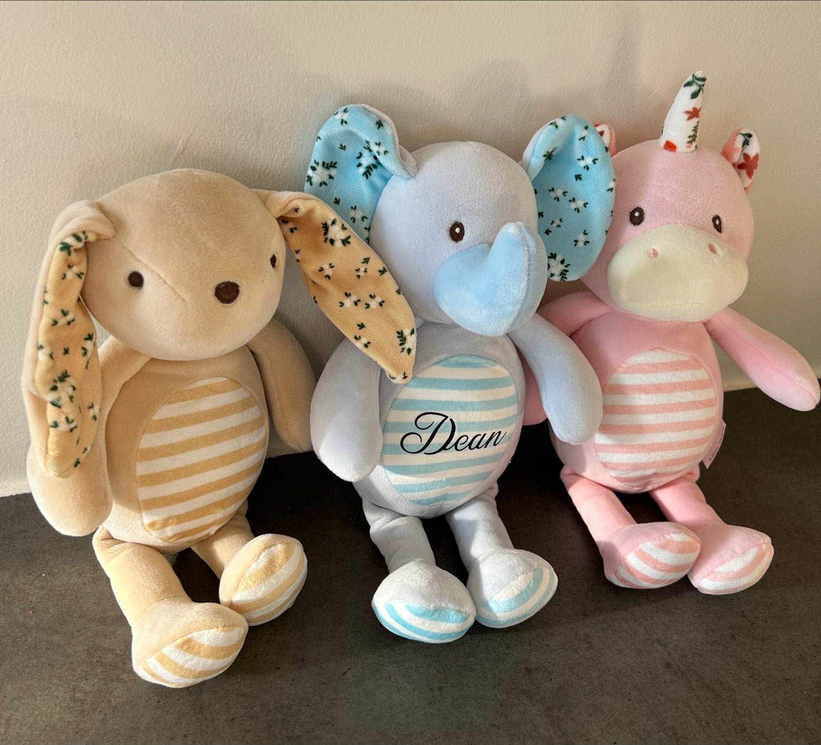 Gepersonaliseerde knuffel met naam - Konijn, Olifant, Eenhoo, Overige merken, Overige karakters, Ophalen of Verzenden, Middelgroot (20 tot 80 cm)