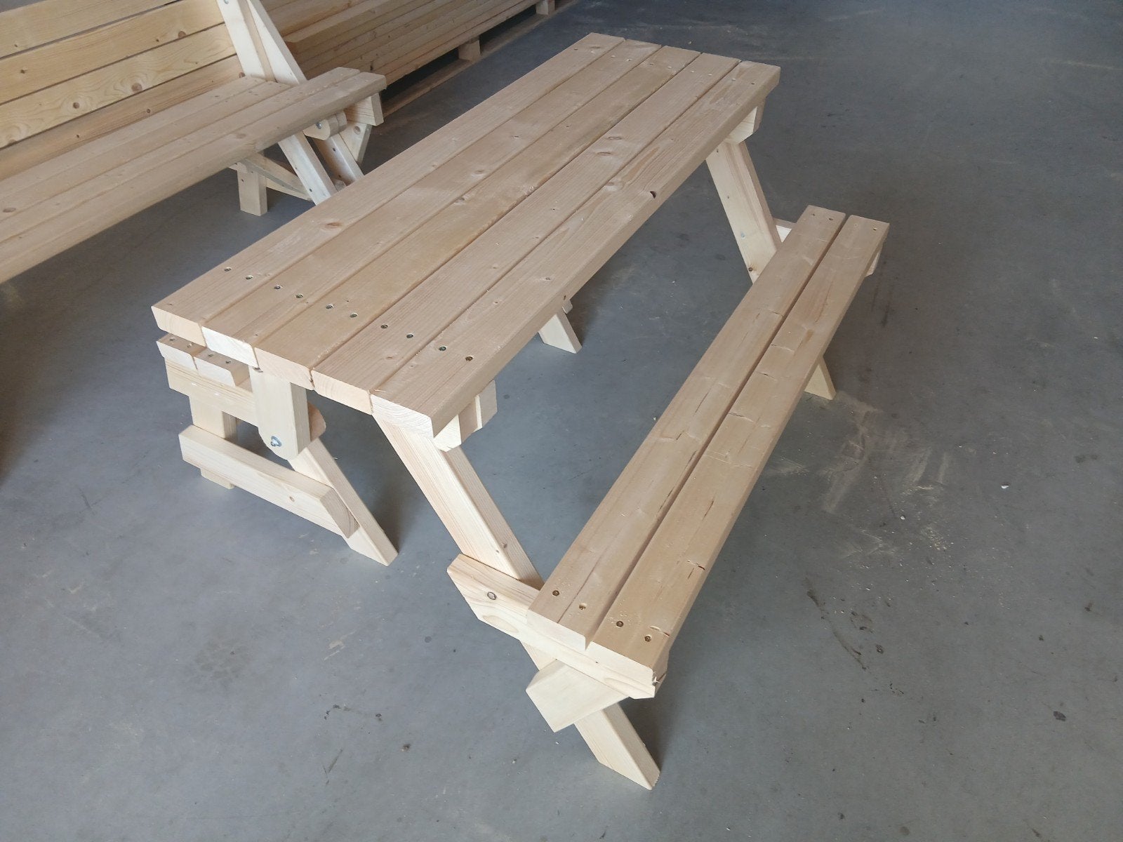Houten inklapbare picknicktafel 130cm tuinbank, Nieuw, Ophalen of Verzenden, Inklapbaar, Rechthoekig