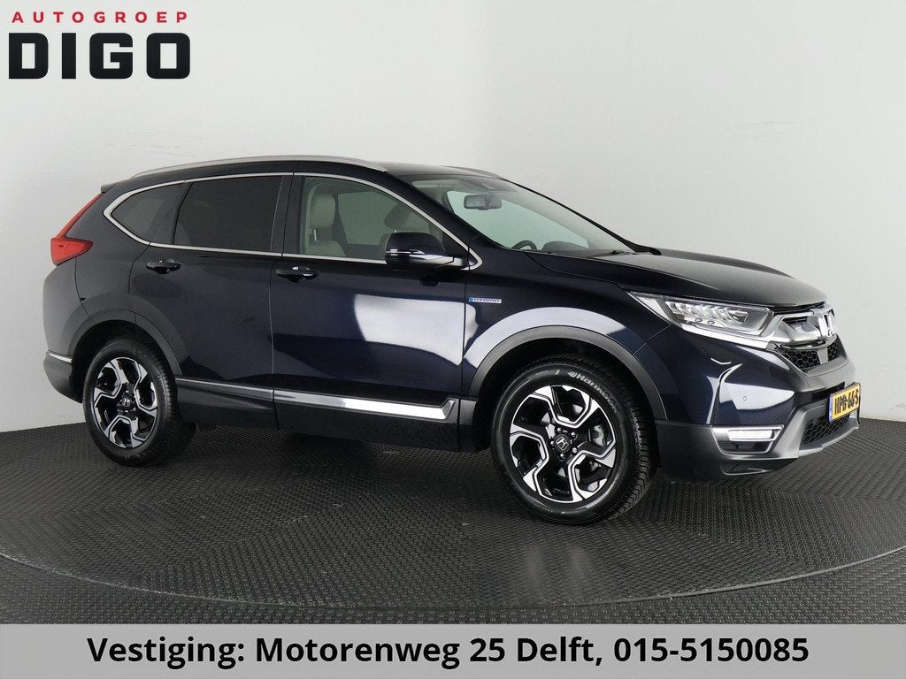 Honda CR-V 2.0 HYBRIDE AWD EXECUTIVE AUTOMAAT GARANTIE 9-202, Auto's, Honda, Automaat, 4 cilinders, Blauw, Bedrijf