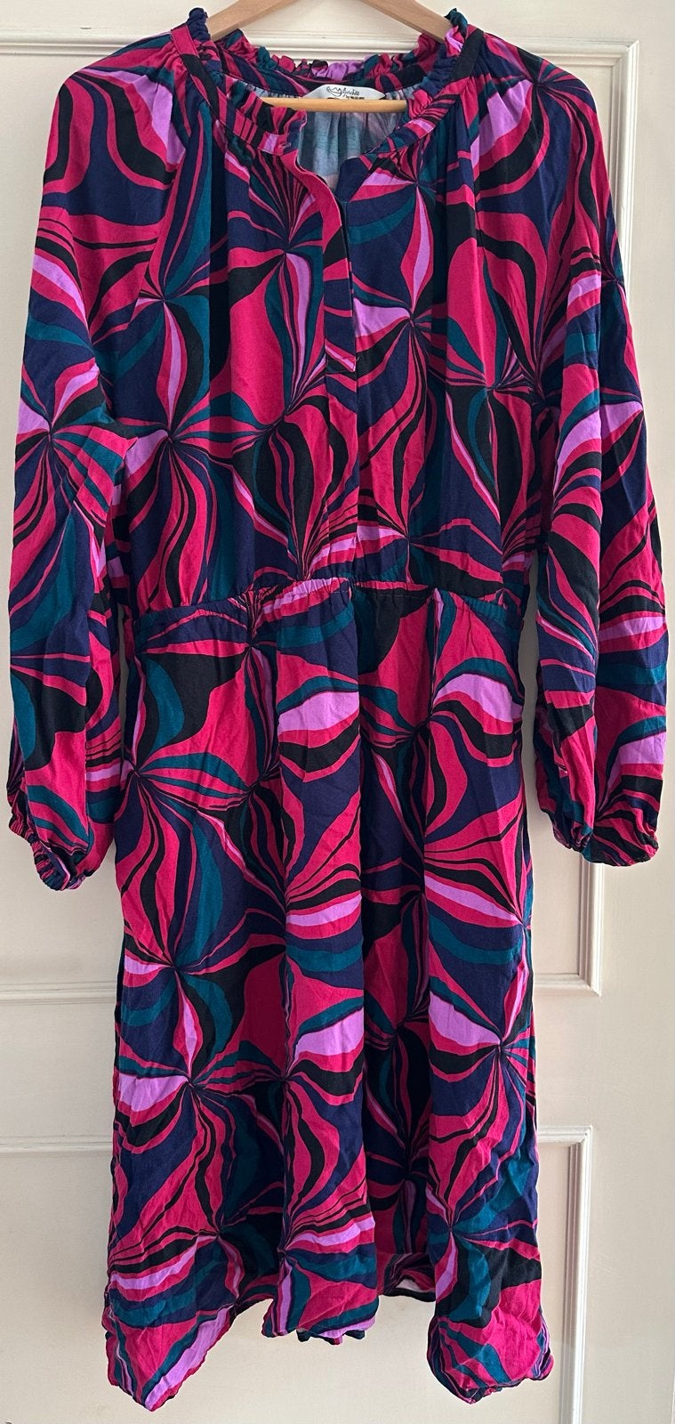 Kleurrijke Miljuschka by Wehkamp midi-jurk - Maat 46, Kleding | Dames, Jurken, Meerkleurig, Maat 46/48 (XL) of groter, Ophalen of Verzenden