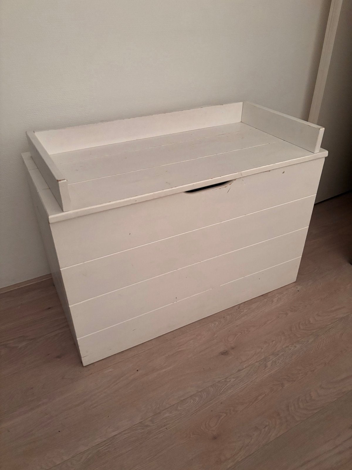 Witte opbergkist met deksel - ~80x58x41 cm, Ophalen, 50 – 75, Minder dan 50 cm, Gebruikt