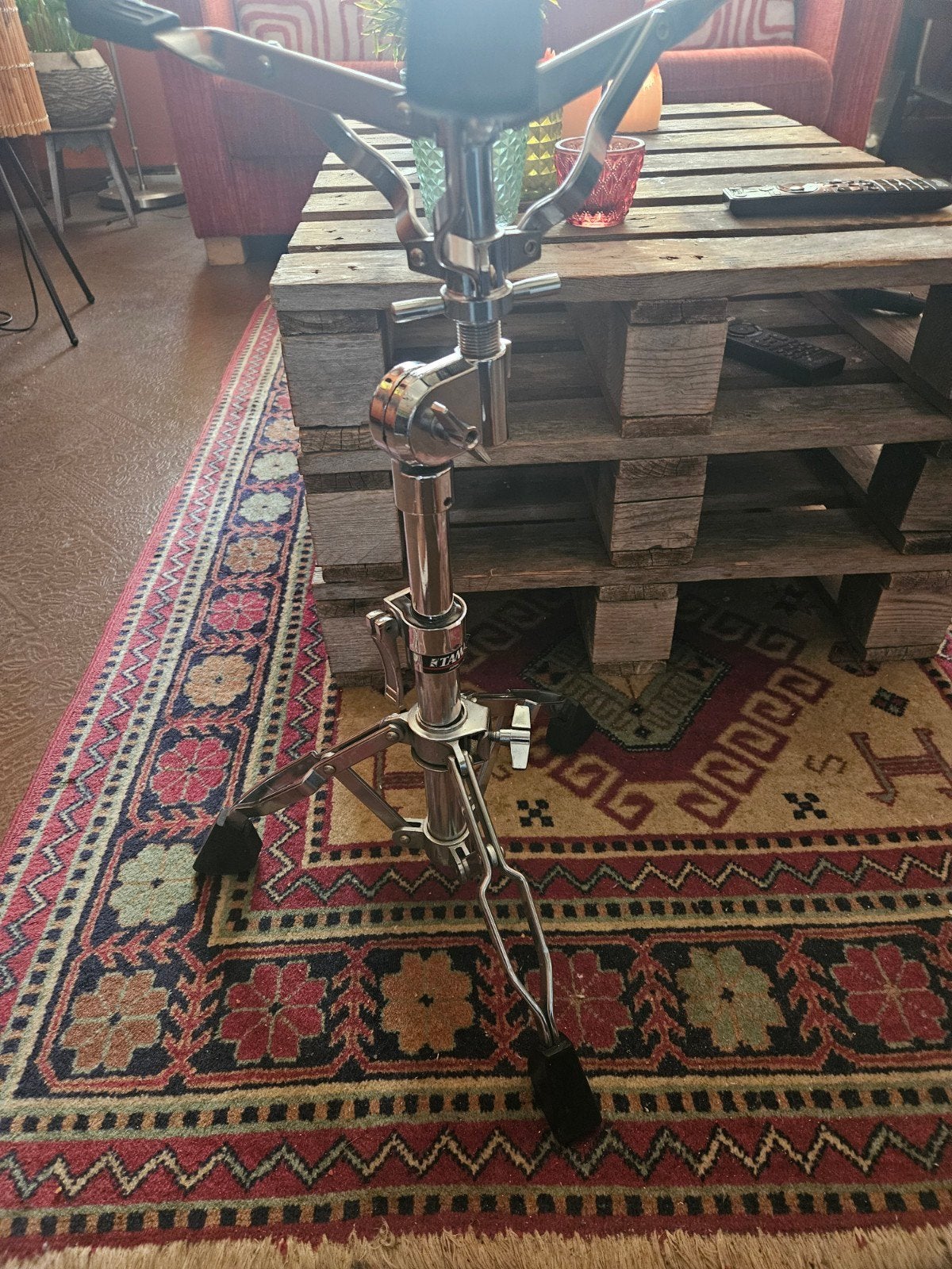 Vintage Tama HS90 Titan Touchlock Snare Drum Stand, Ophalen of Verzenden, Zo goed als nieuw, Instrumentstandaard, Drums of Percussie