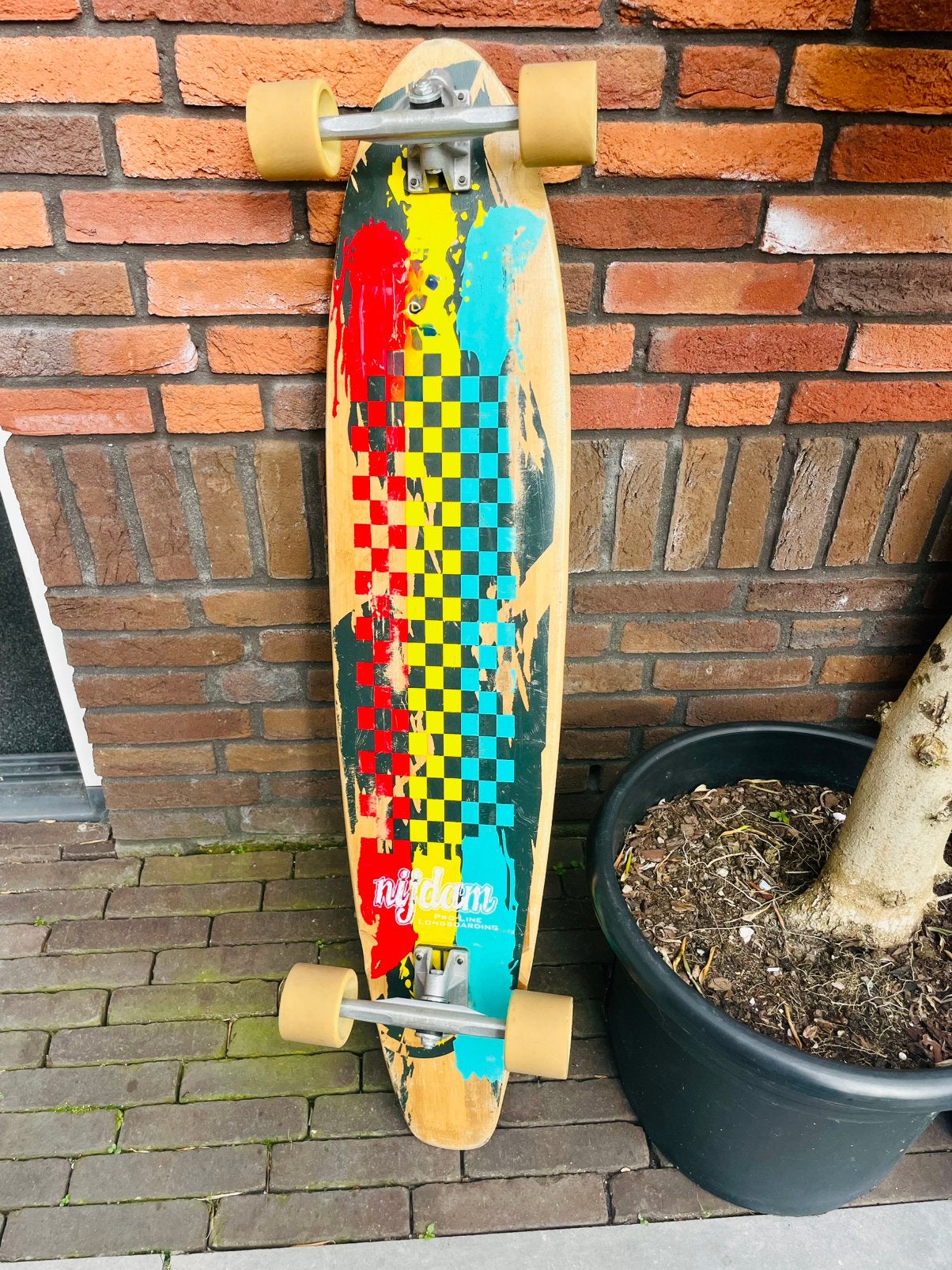 Nijdam Pro-Line Kicktail Bamboo Longboard, Ophalen, Gebruikt, Overige typen, Longboard
