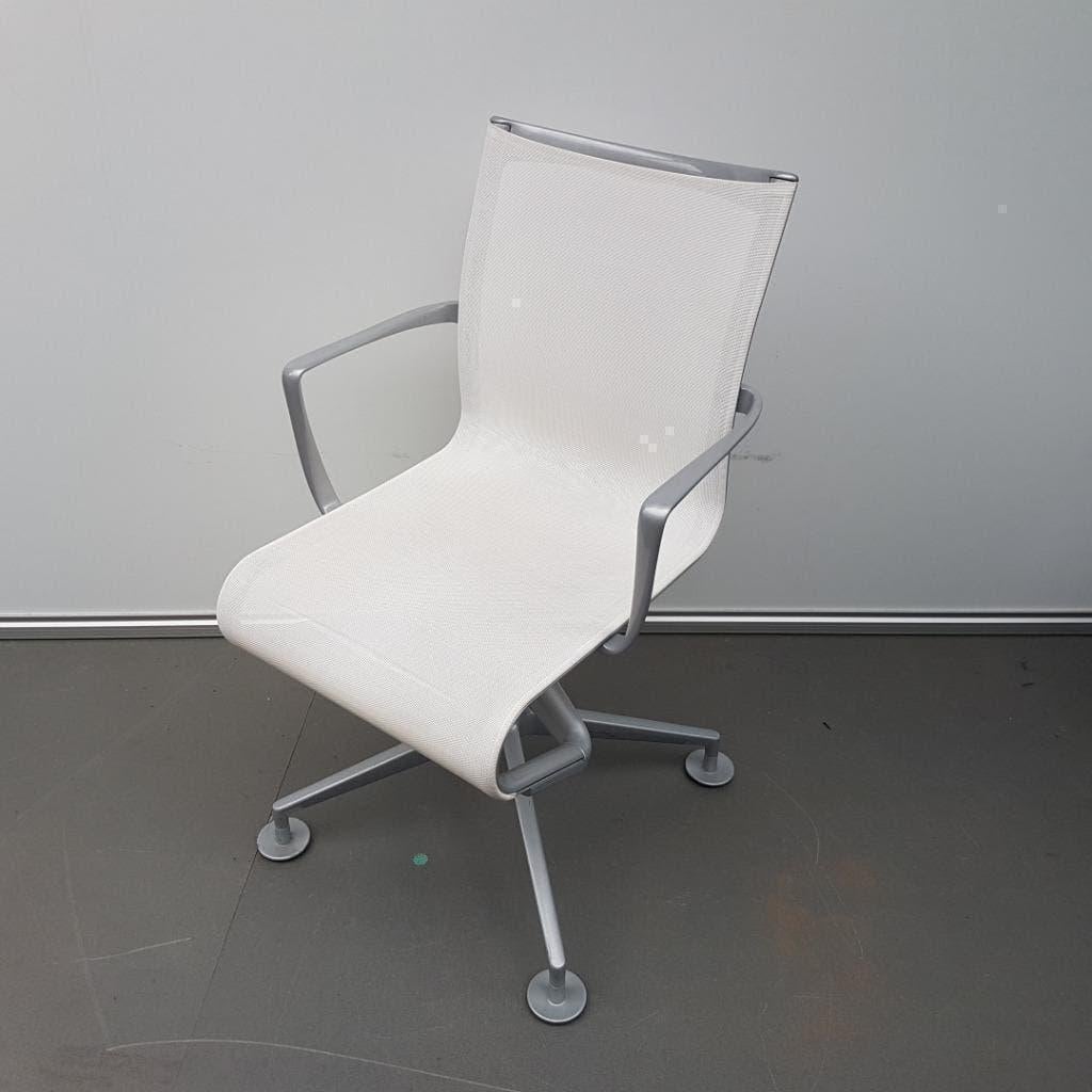 Alias Meetingframe design stoelen netweave witte stof, Huis en Inrichting, Stoelen, Ophalen, Gebruikt, Stof, Vijf, Zes of meer stoelen