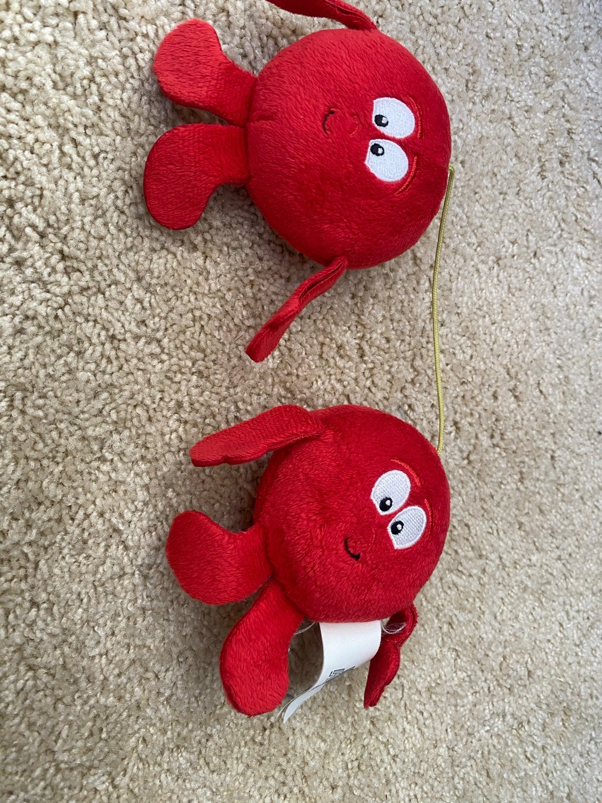 2x Lidl Wuppie knuffel rood - Zo goed als nieuw, Lidl, Overige karakters, Overige typen, Ophalen of Verzenden