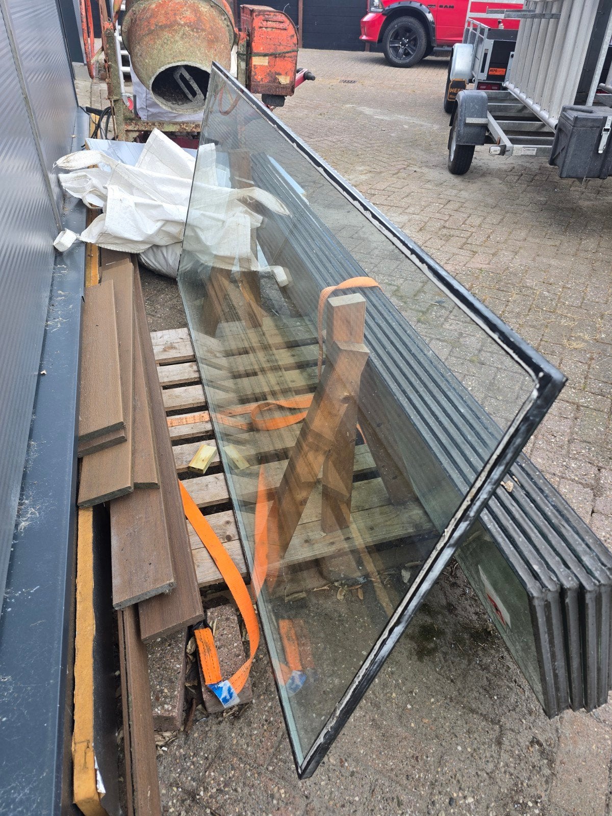 Gratis Thermopane raam 2097x893, Doe-het-zelf en Verbouw, Ophalen, Gevelraam of Ruit, Gebruikt, 80 tot 120 cm