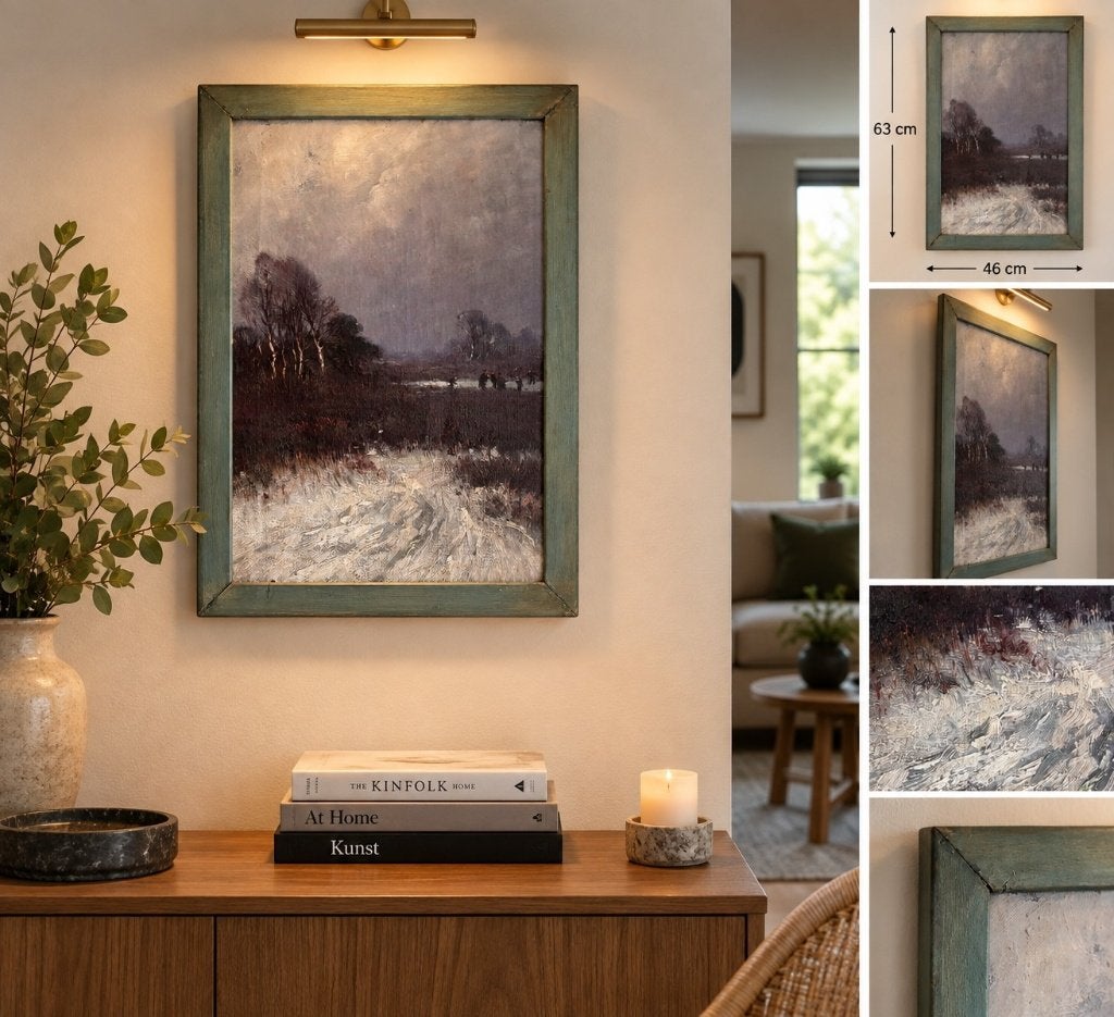 B.H. Bolink – origineel olieverfschilderij winterlandschap, Antiek en Kunst, Ophalen of Verzenden