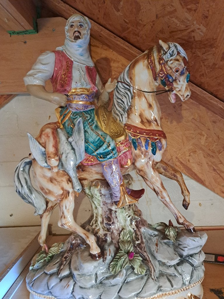 Porselijn paard Arabier en spiegel, Ophalen