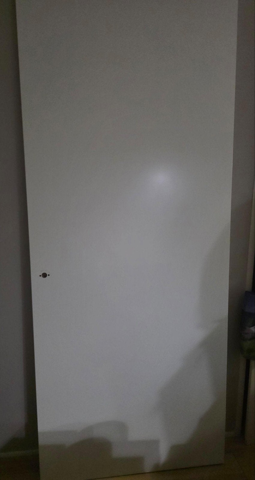 Opdekdeur wit, buitenmaat 95x231 cm, gebruikt, Ophalen of Verzenden