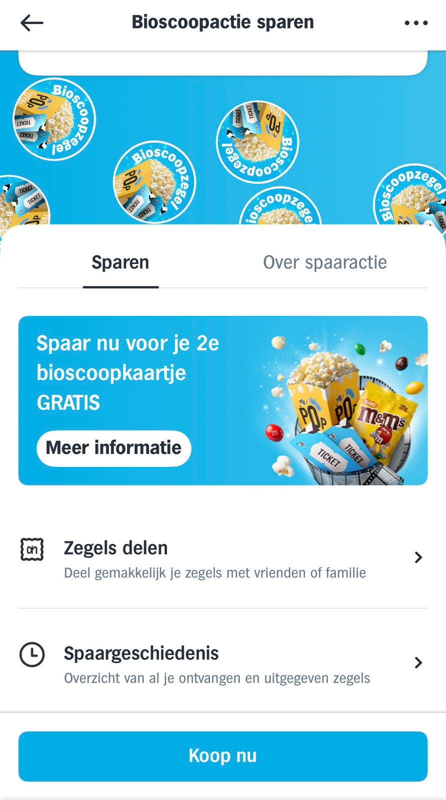 AH bioscoopzegels €0,25 per kaart veel kaarten op voorraad, Albert Heijn, Ophalen